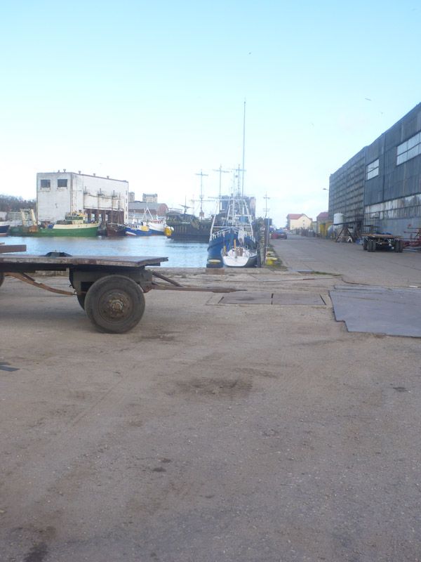 Unser Liegeplatz an der Werft.