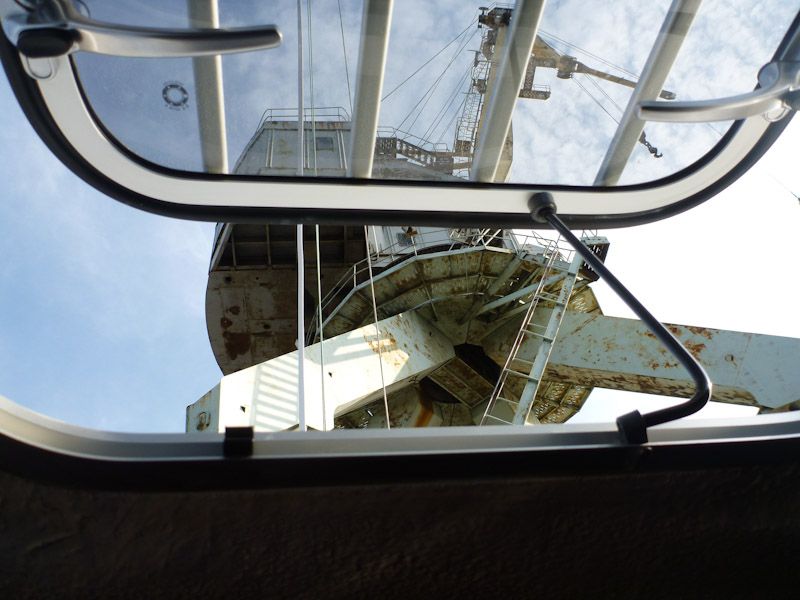 Der Blick aus unserer Koje am nächsten Morgen - einzigartig.