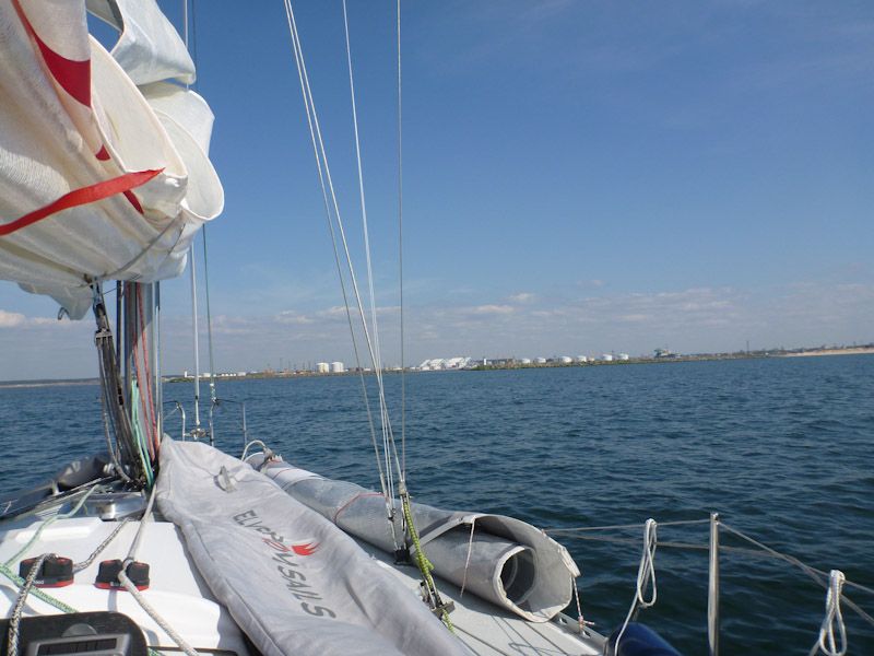 Anfahrt auf Ventspils.