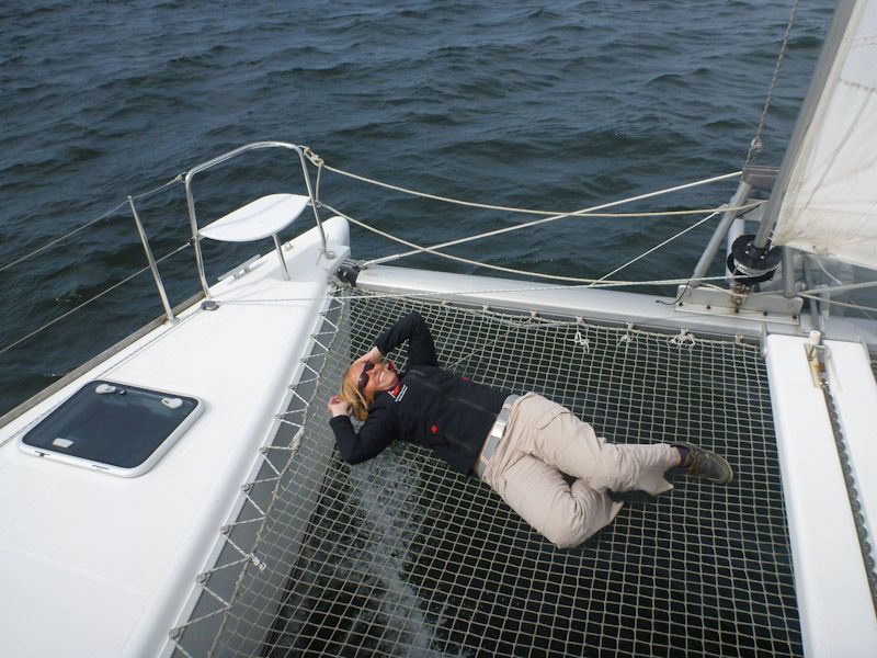 ...im Trampolin zu liegen.