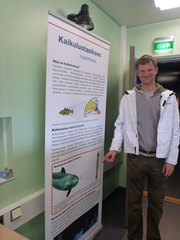 Jan schaut sich die SAMBAH Poster an...