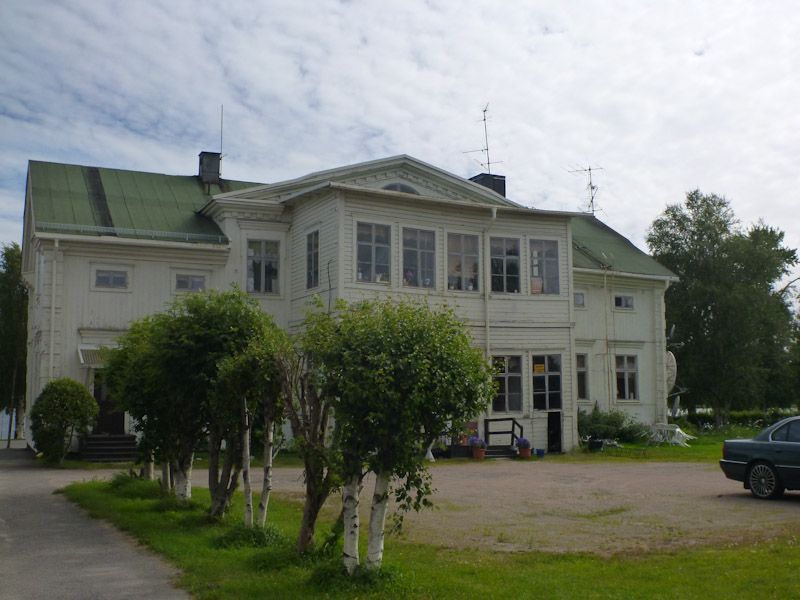 Ein richtig altes Holzhaus.