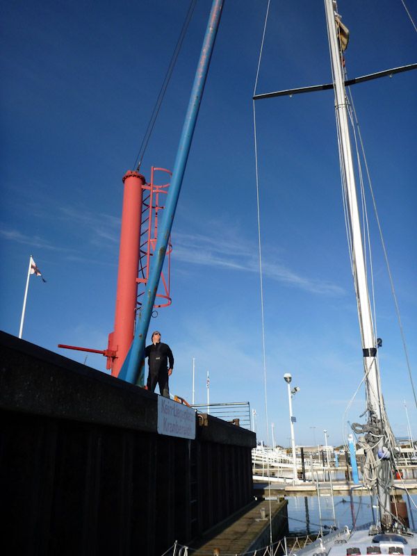 Kolja macht sich als "Kranmeister".